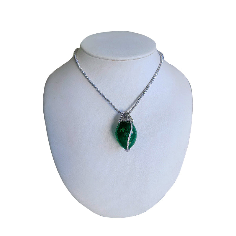 Emerald Briolette Necklace
