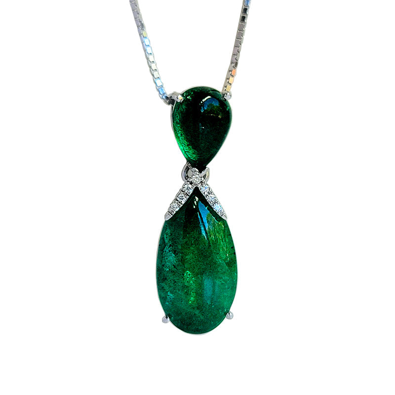 Emerald Cabochon Pendant