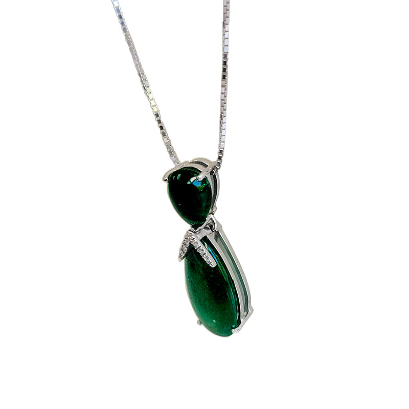 Emerald Cabochon Pendant