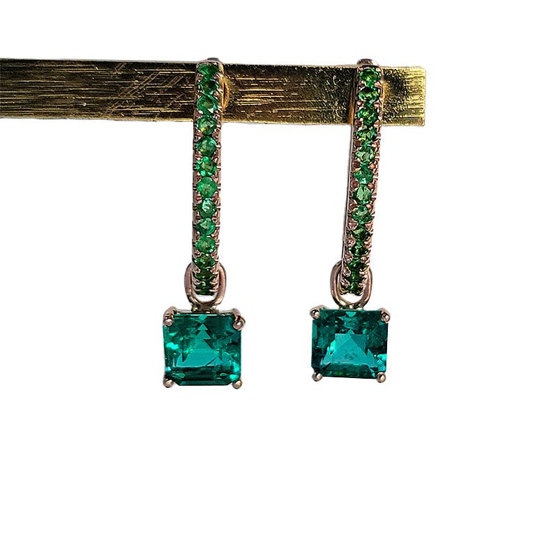 Emerald Earrings (Charms Only)