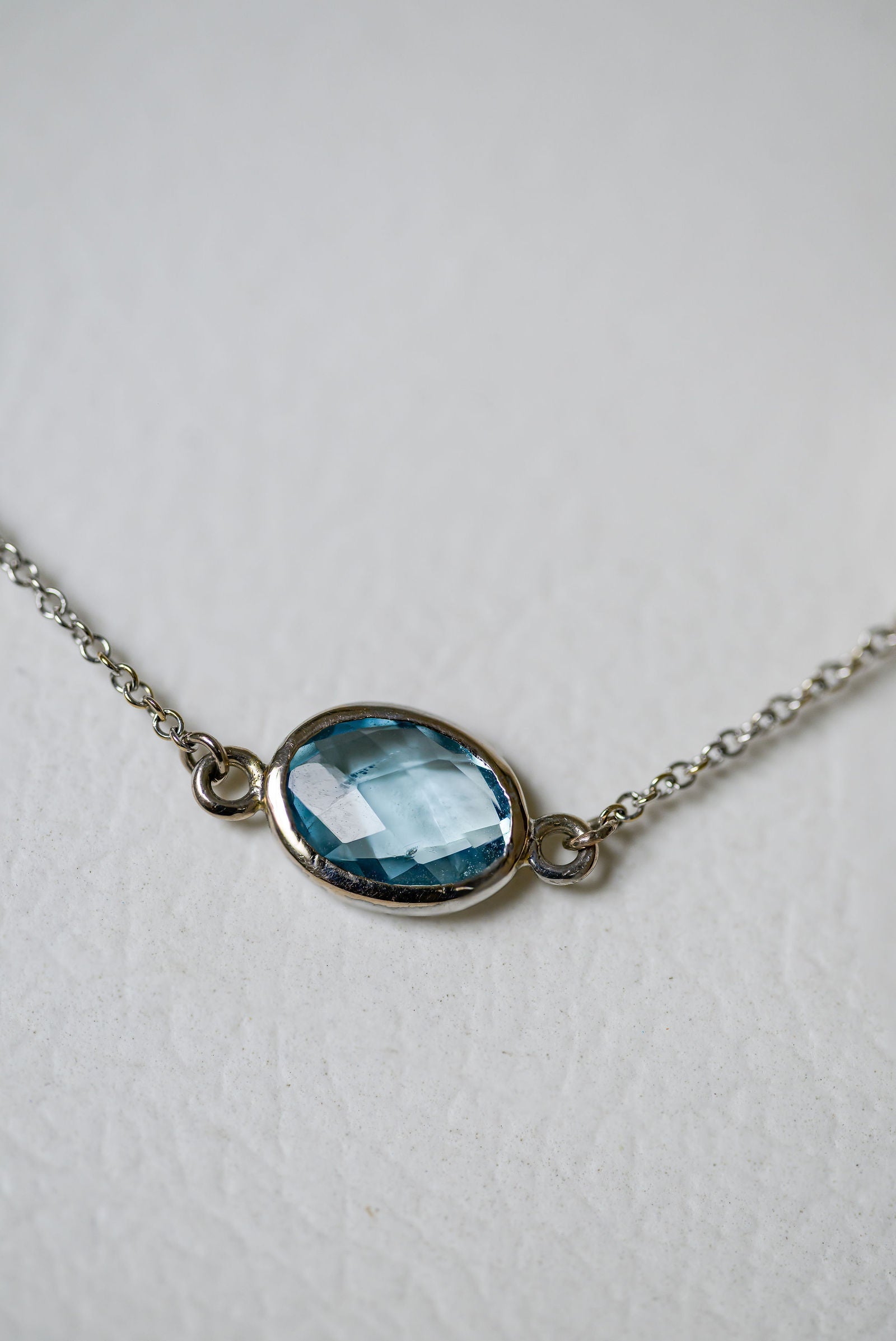 Aquamarine Spaced Necklace