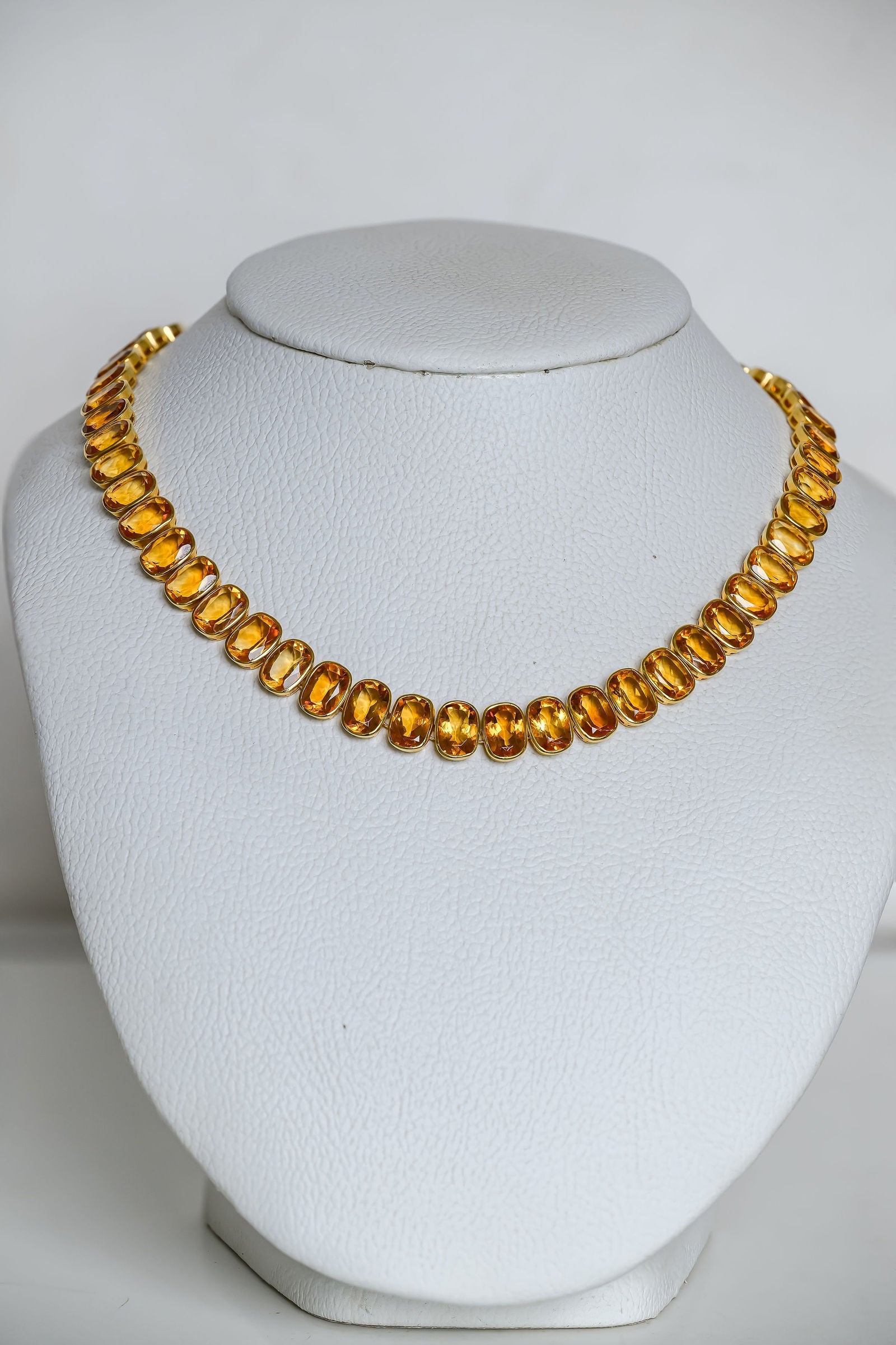 Citrine Channel Necklace
