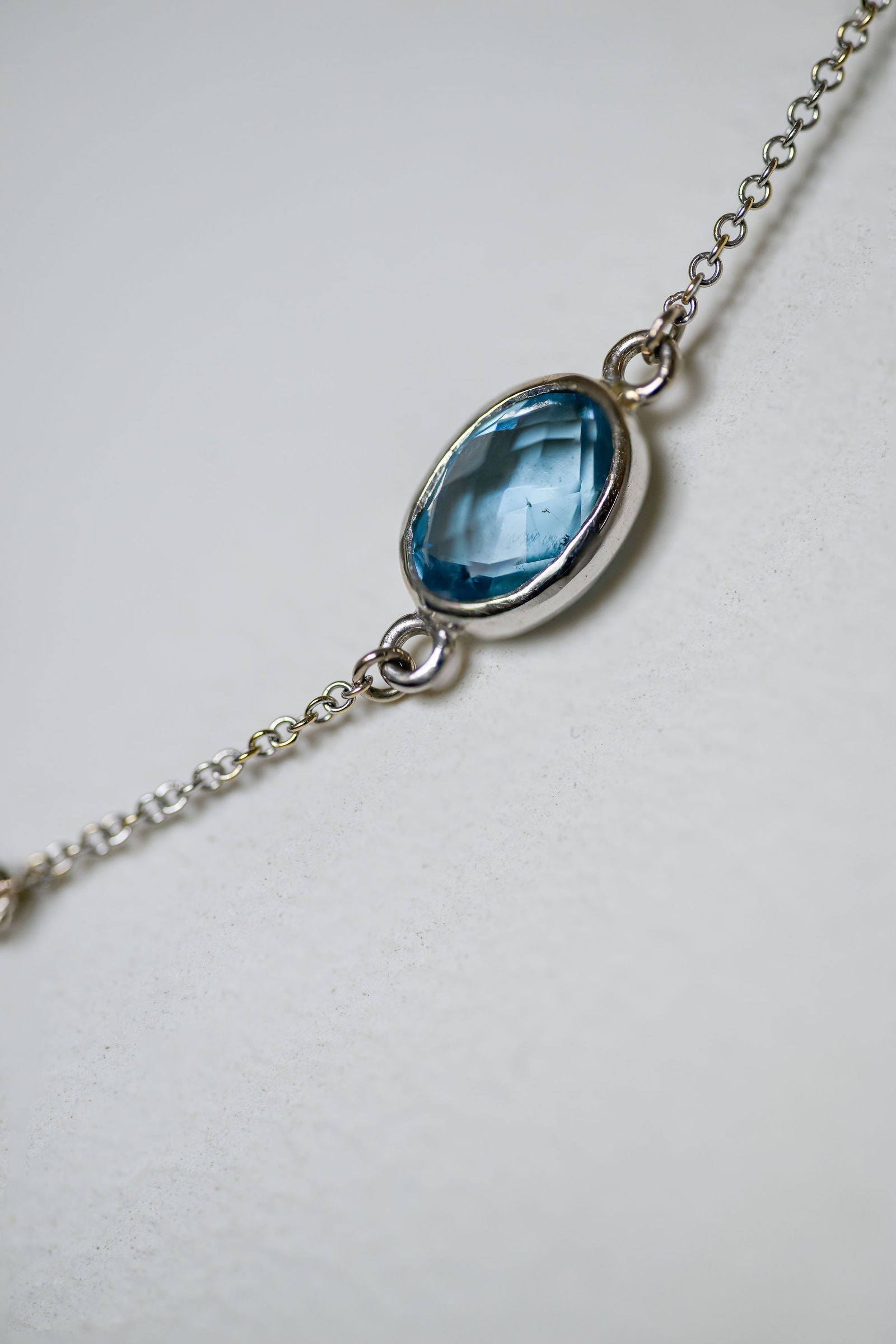Aquamarine Spaced Necklace