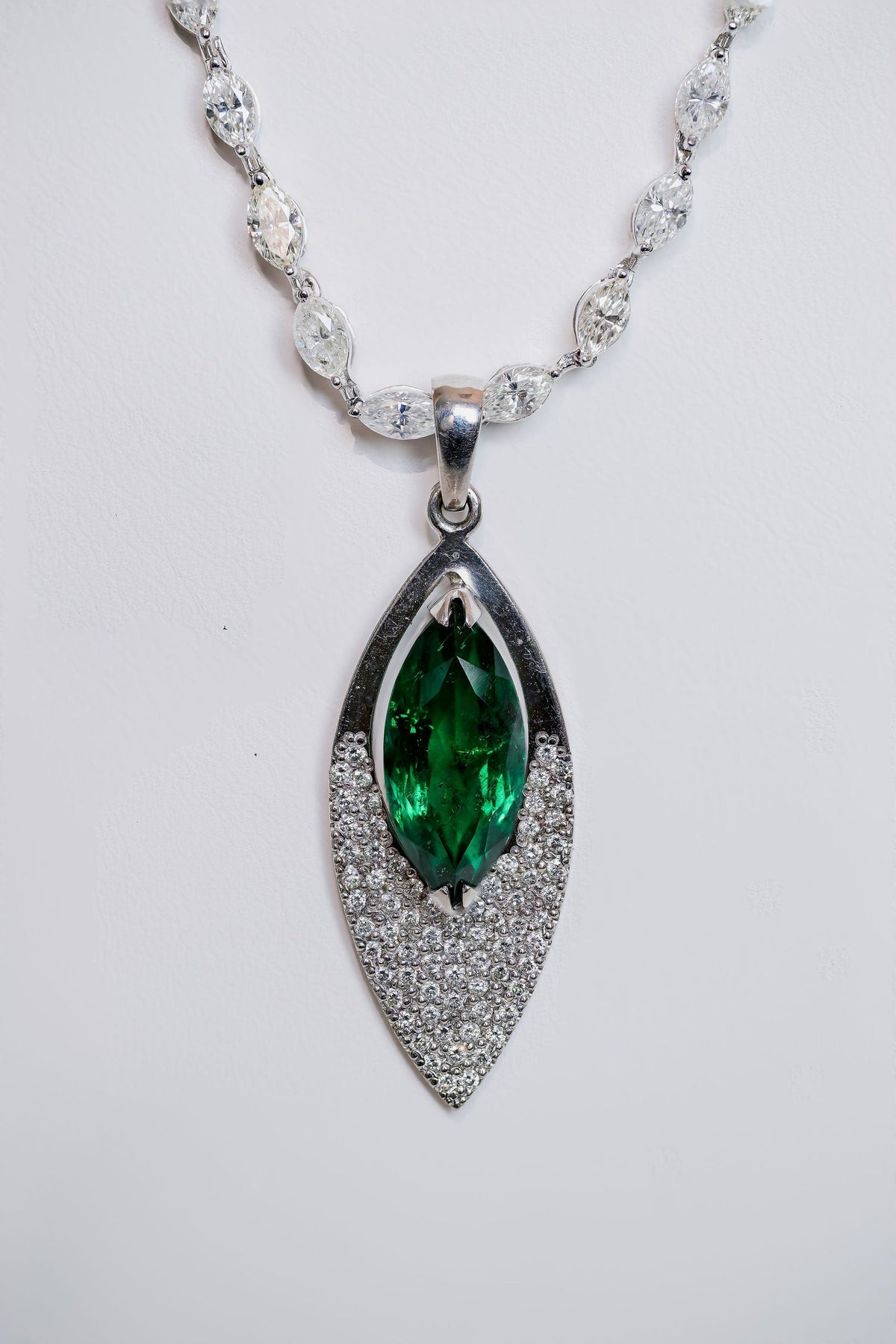 Emerald Marquise Pendant
