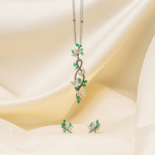 Emerald and Diamond Bats Necklace