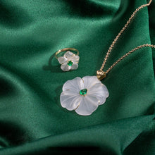 Emerald & Quartz Flower Ring