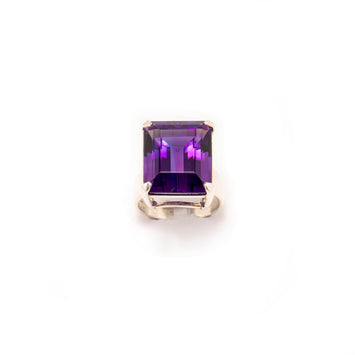 Amethyst Claw Ring