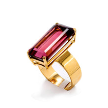 Tourmaline Rectangle Tapered Ring