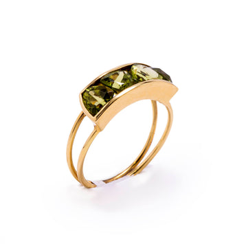 Peridot Channel Ring