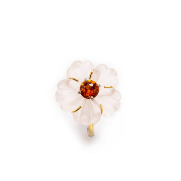 Garnet Flower Ring