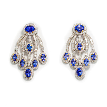 Tanzanite Peacock Earrings