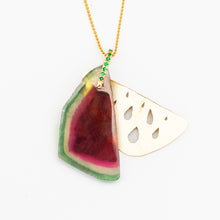 Watermelon Slice With Seeds Pendant