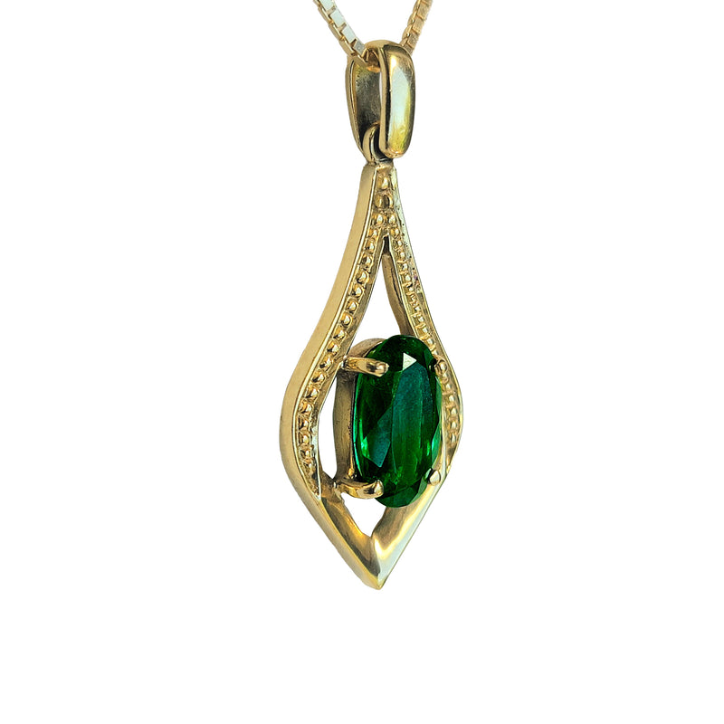 Emerald Lamp Pendant with Dotted Frame