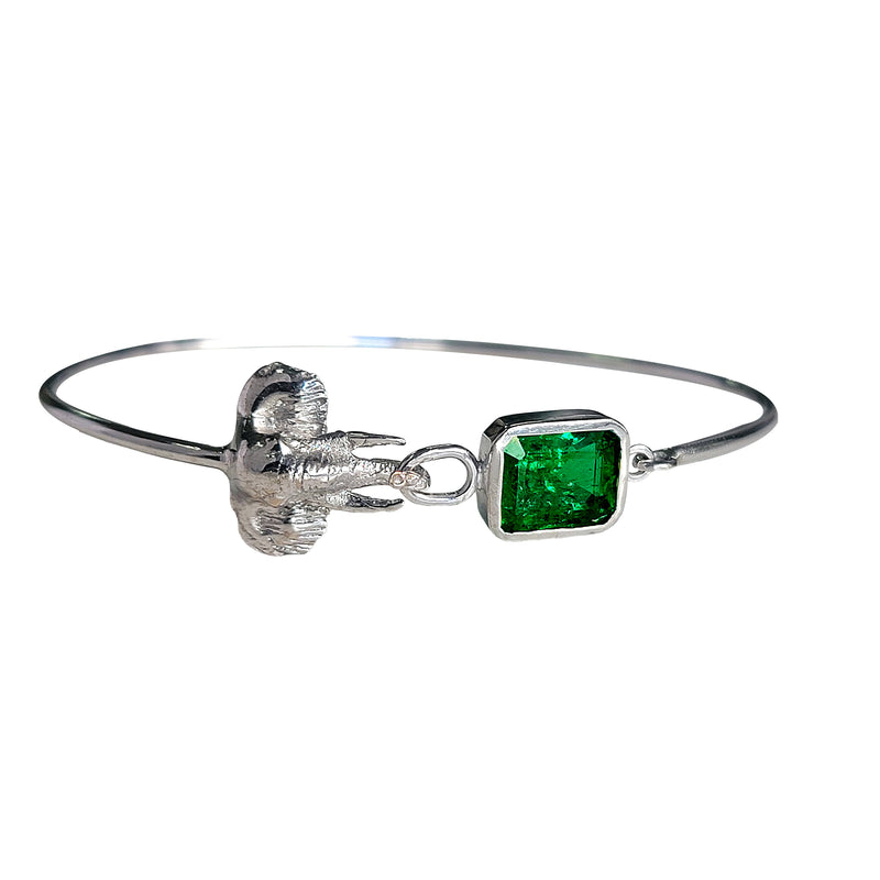 Emerald Elephant Bangle