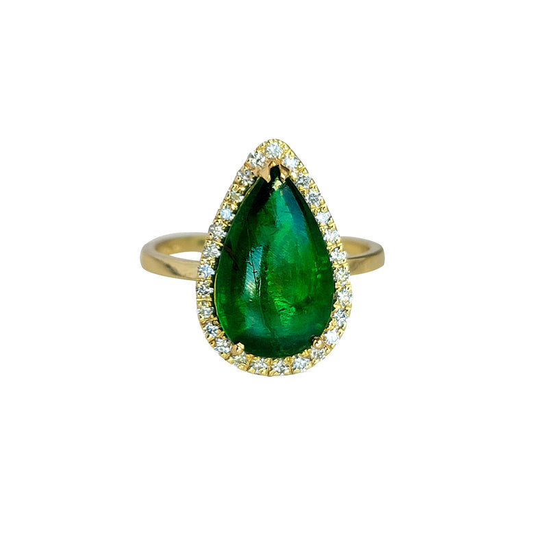 Emerald Pave Ring