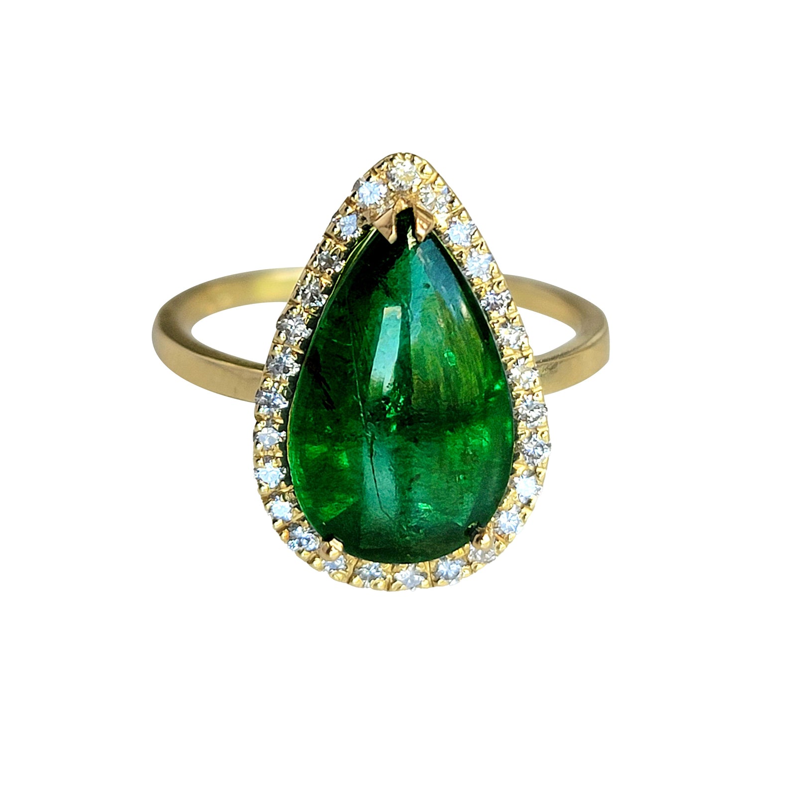 Emerald Pave Ring