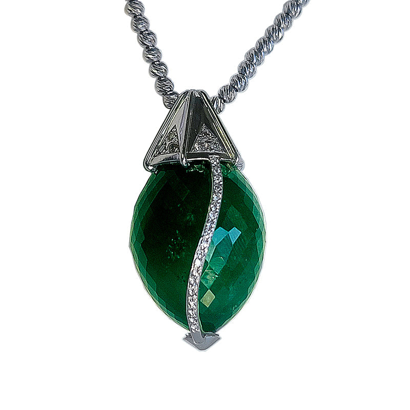 Emerald Briolette Necklace