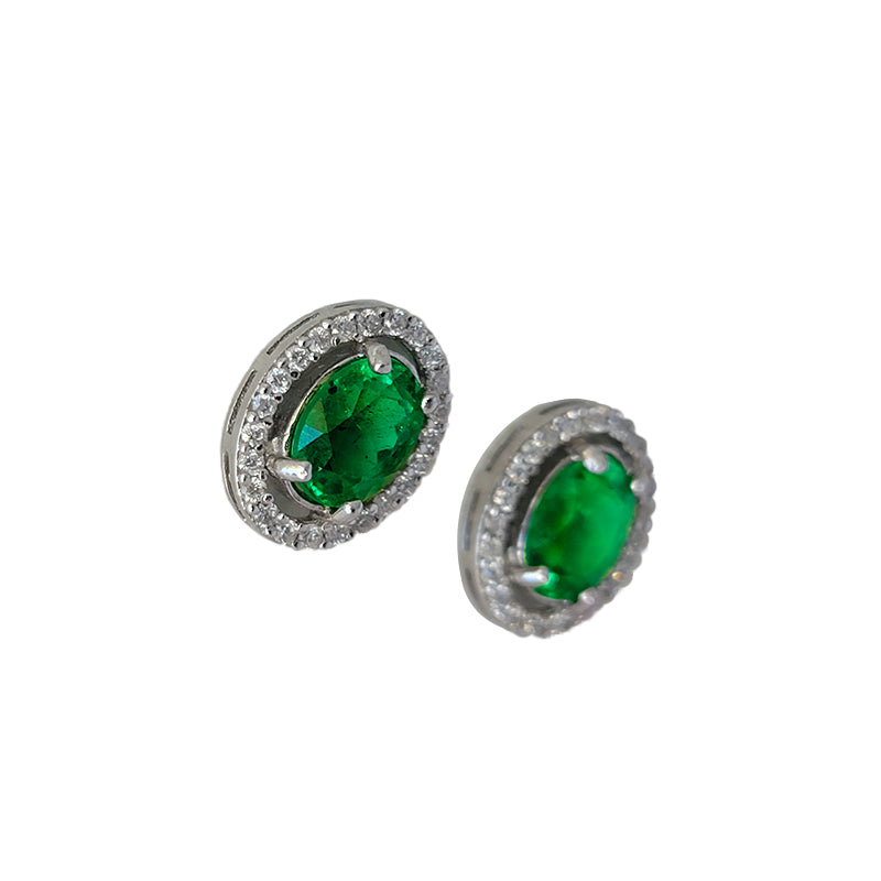 Emerald Pave Studs
