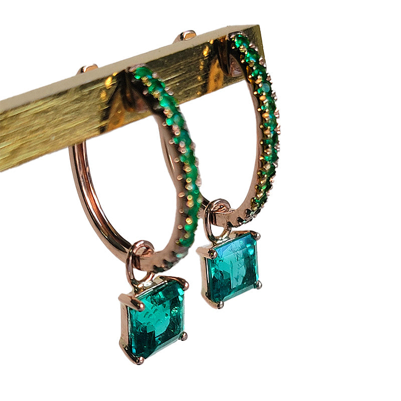 Emerald Earrings (Charms Only)