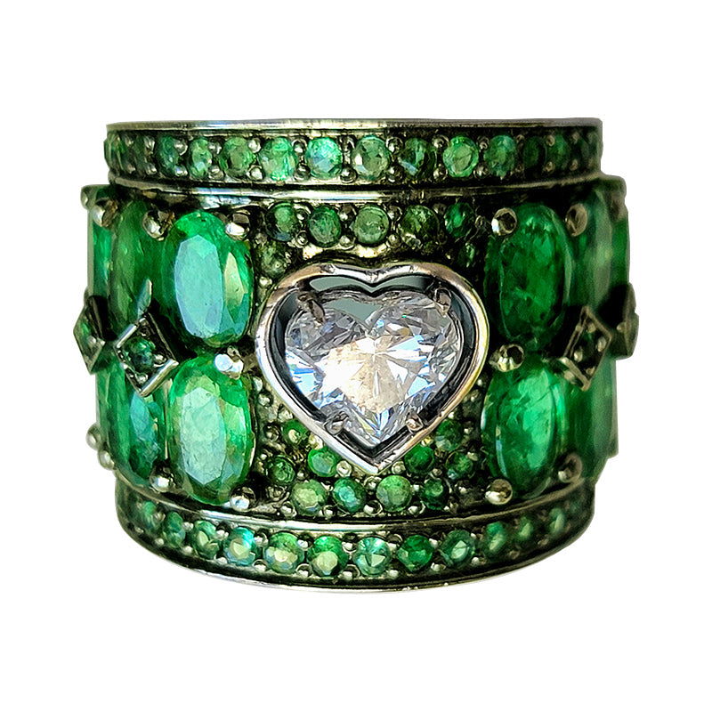 Diamond & Emerald Ring