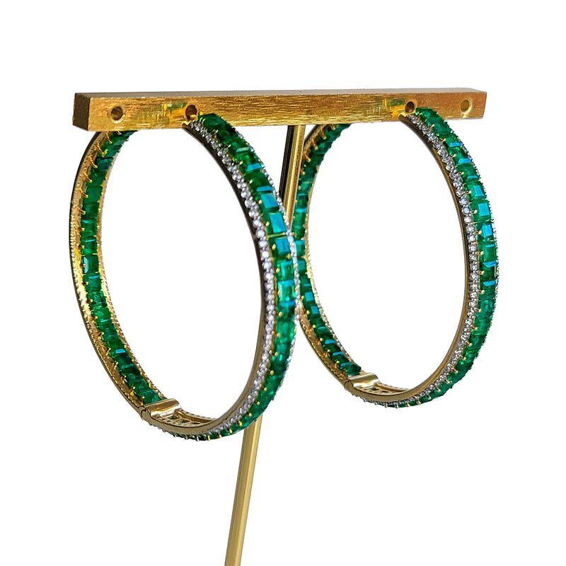 Emerald Hoops