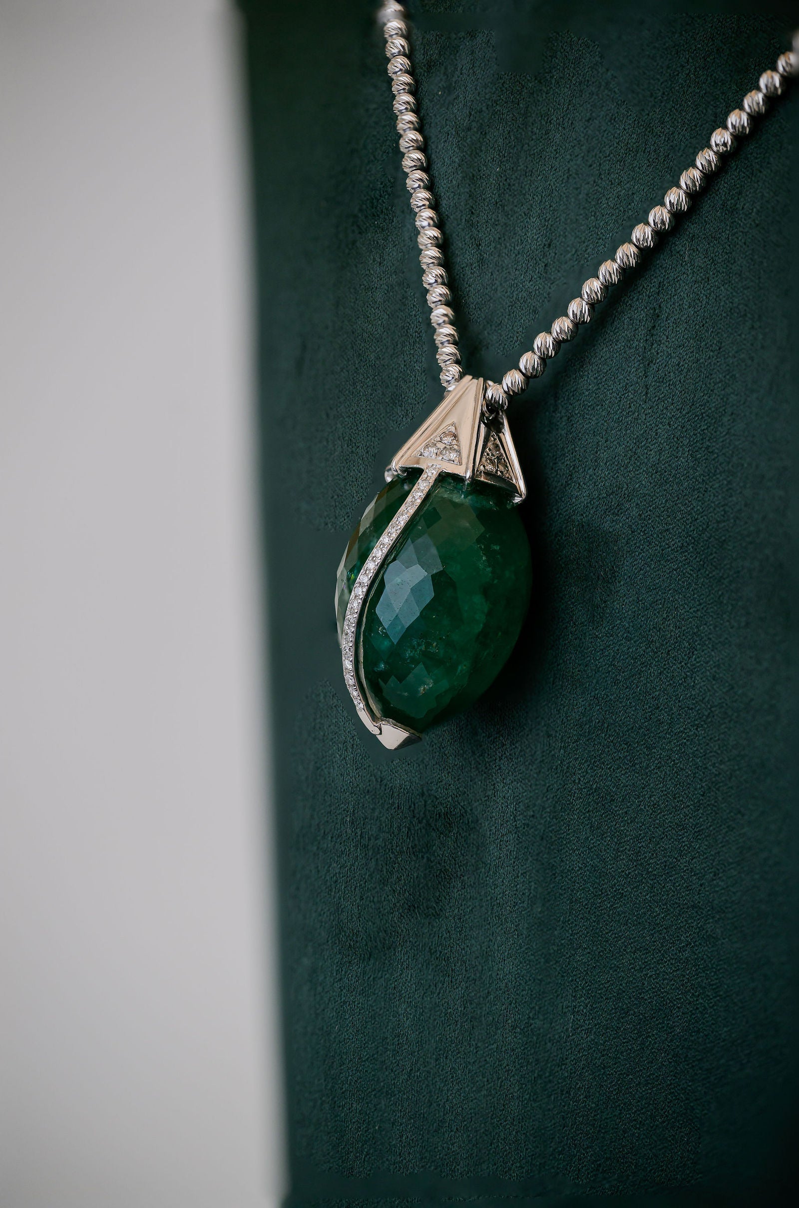 Emerald Briolette Necklace