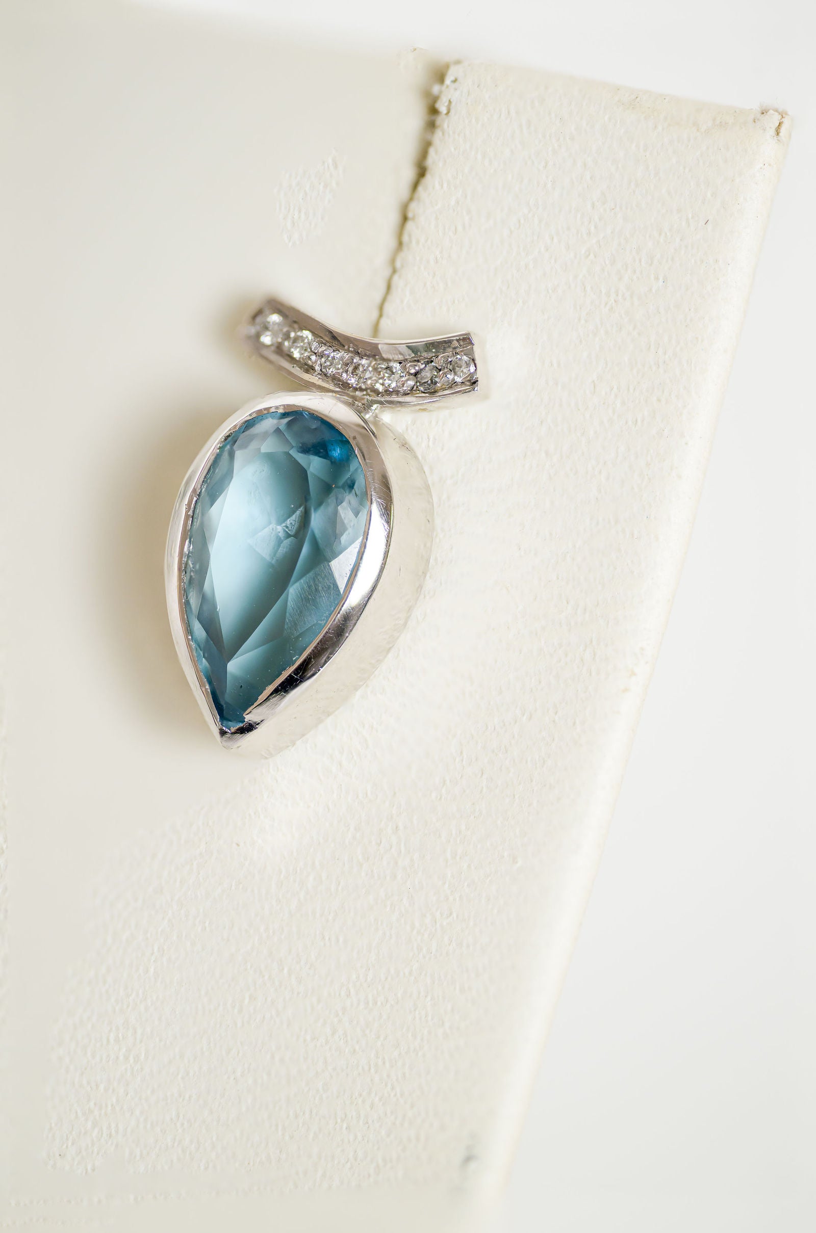 Aquamarine Tube Setting Earrings
