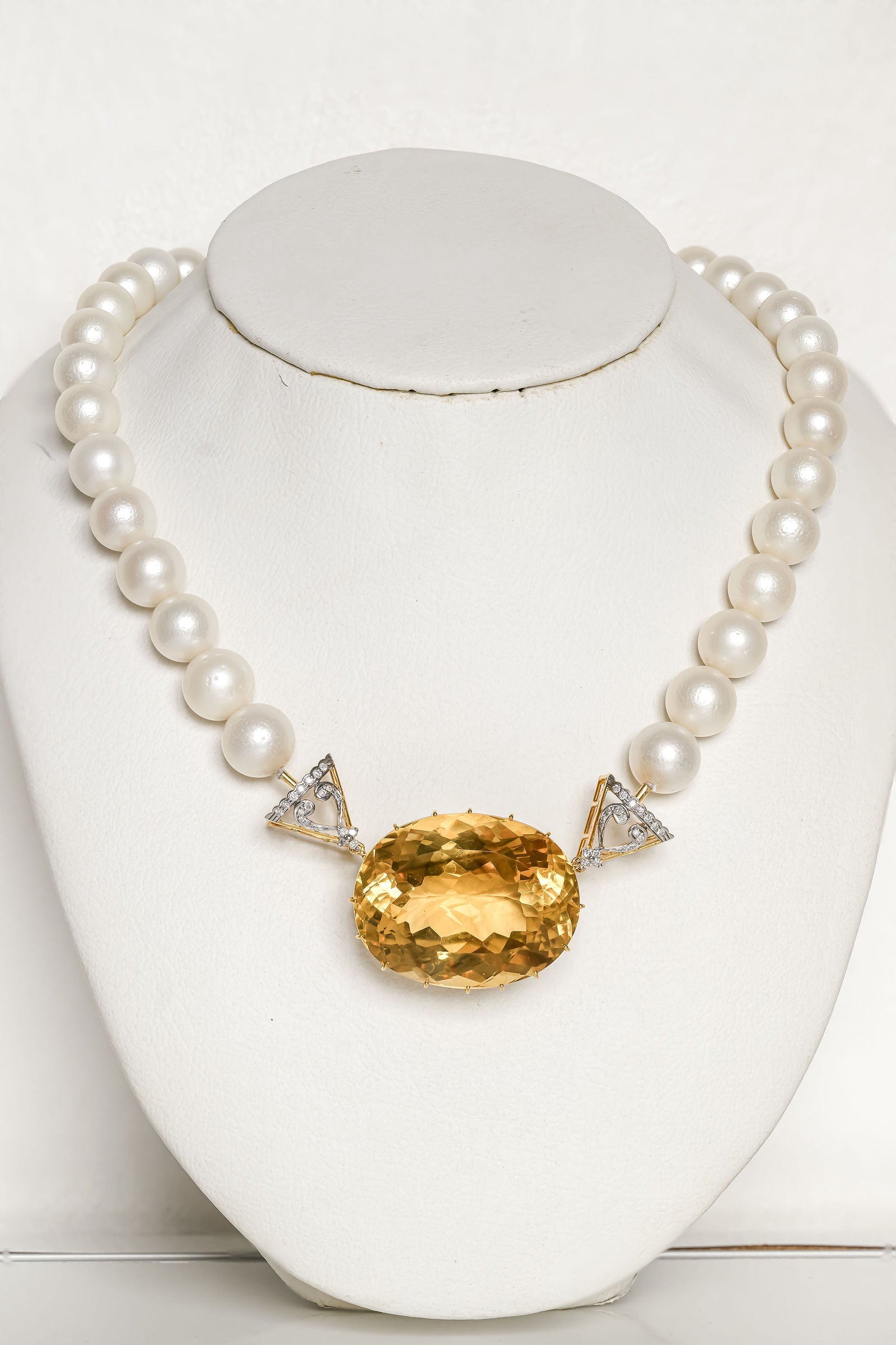 Citrine Cage Set Necklace