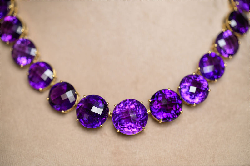 Amethyst Tennis Necklace