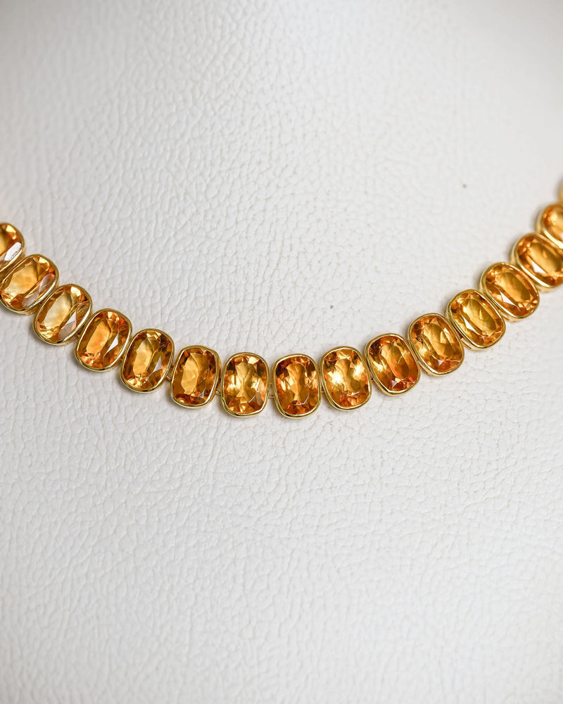 Citrine Channel Necklace