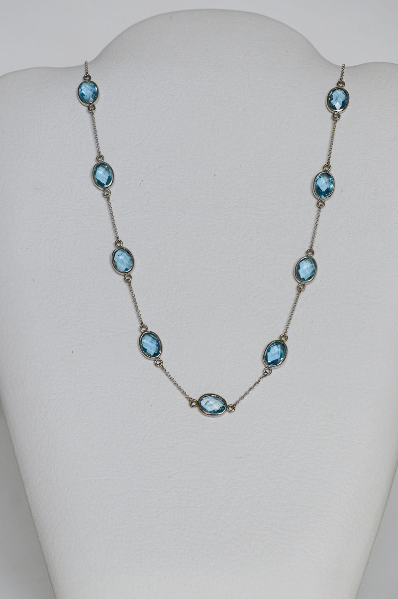 Aquamarine Spaced Necklace