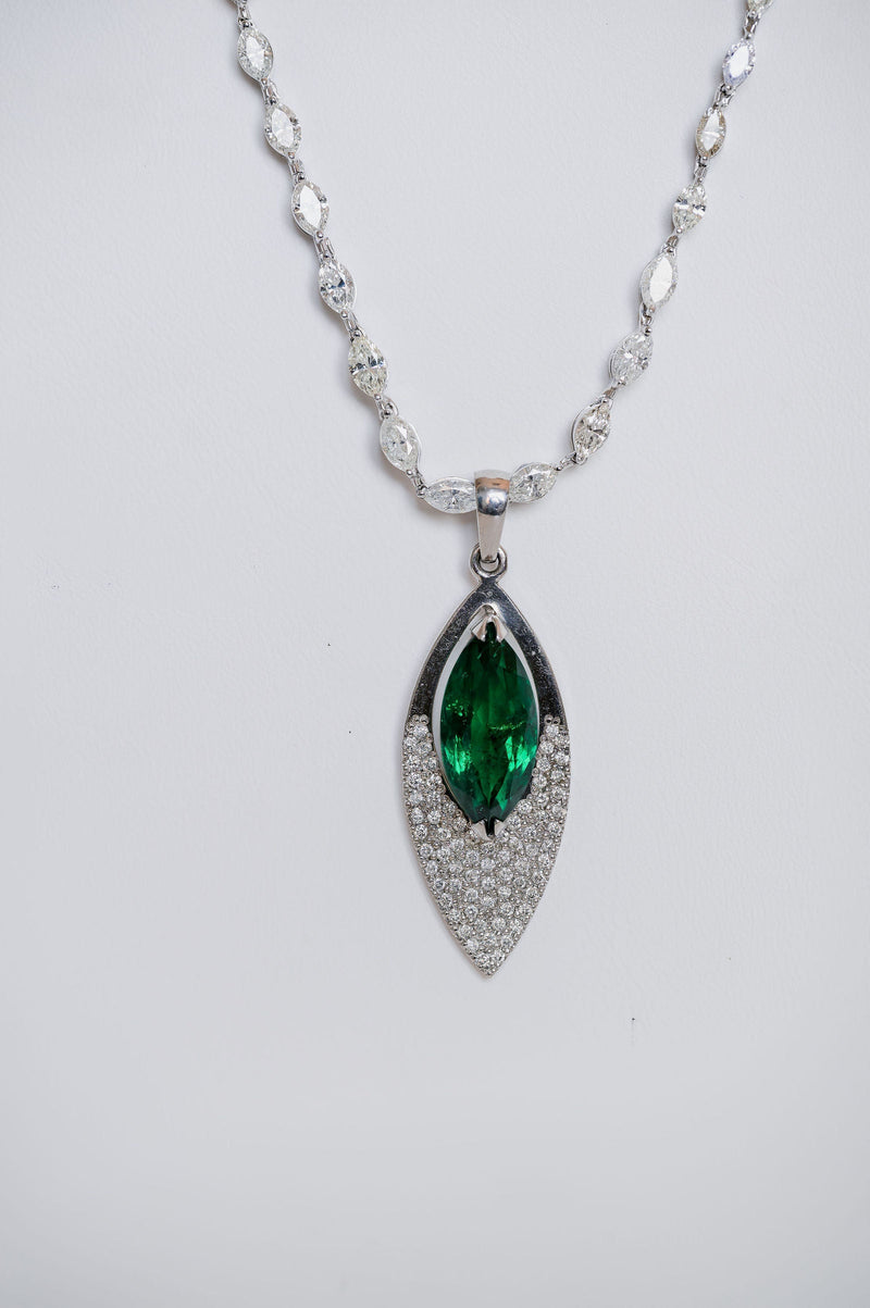 Emerald Marquise Pendant