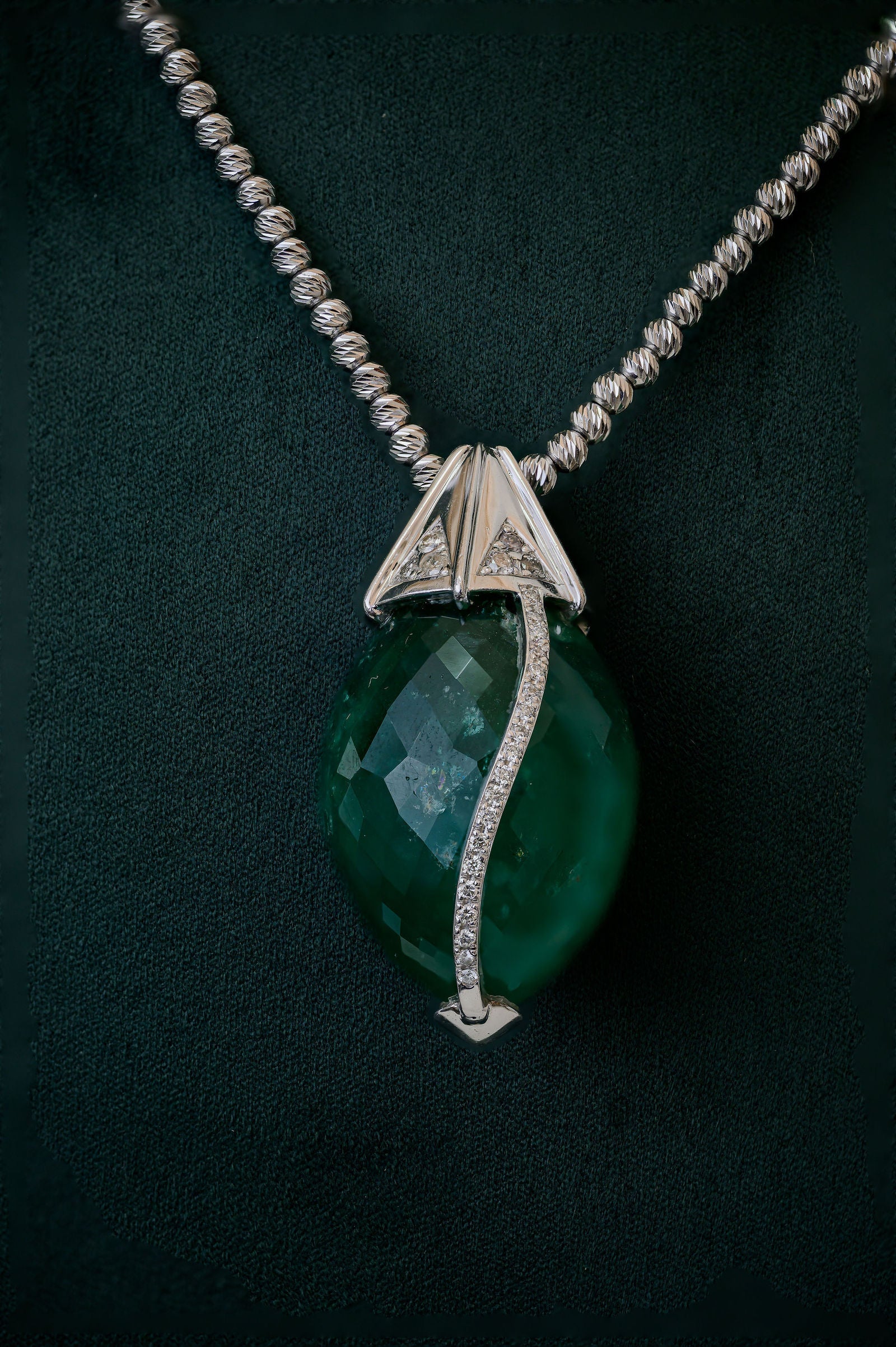 Emerald Briolette Necklace
