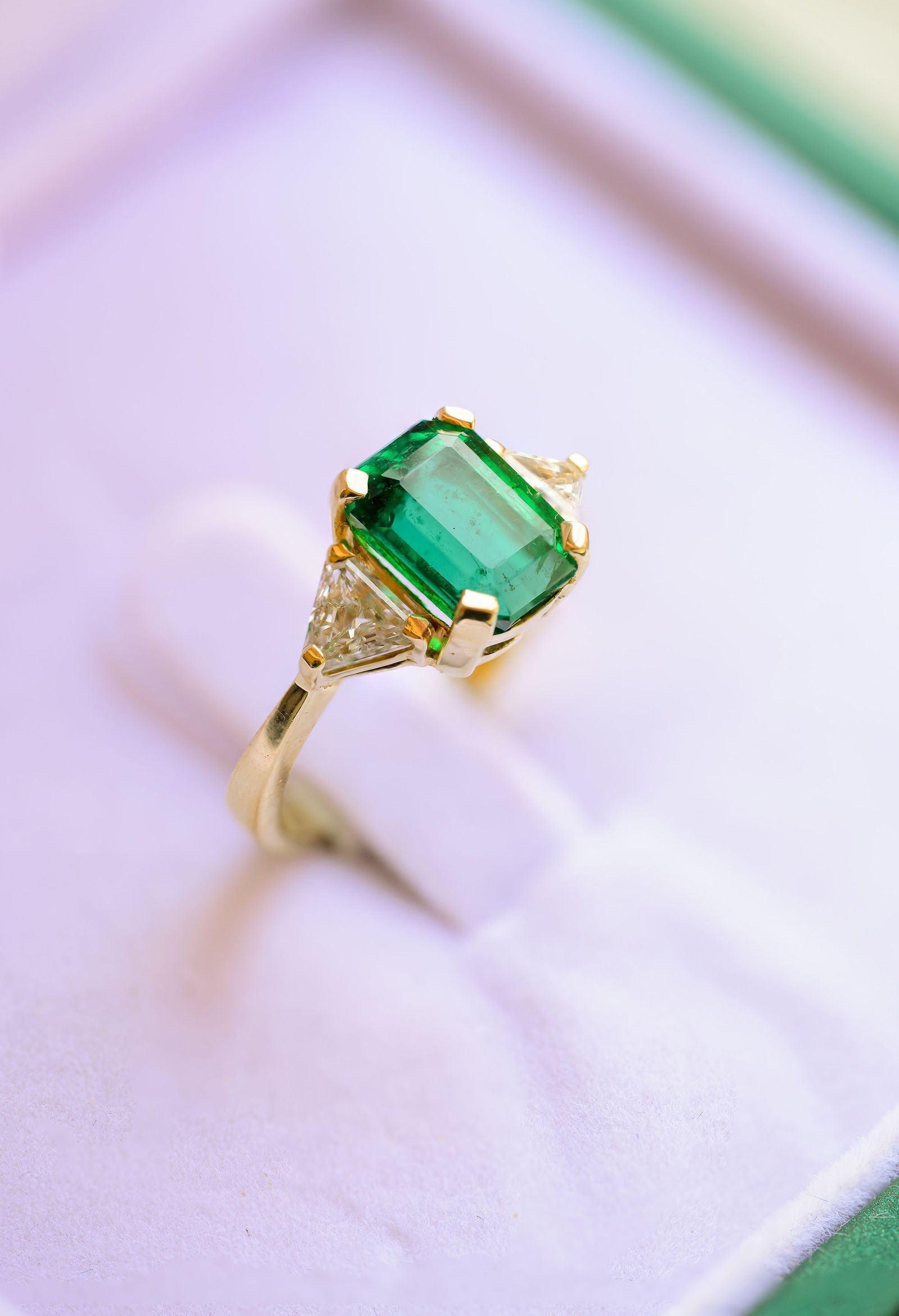 Emerald Trilogy Ring