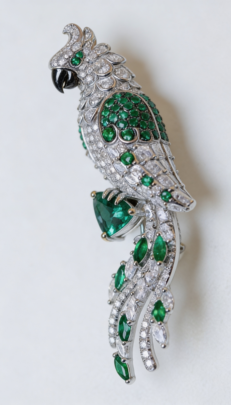 Emerald Parrot Pendant