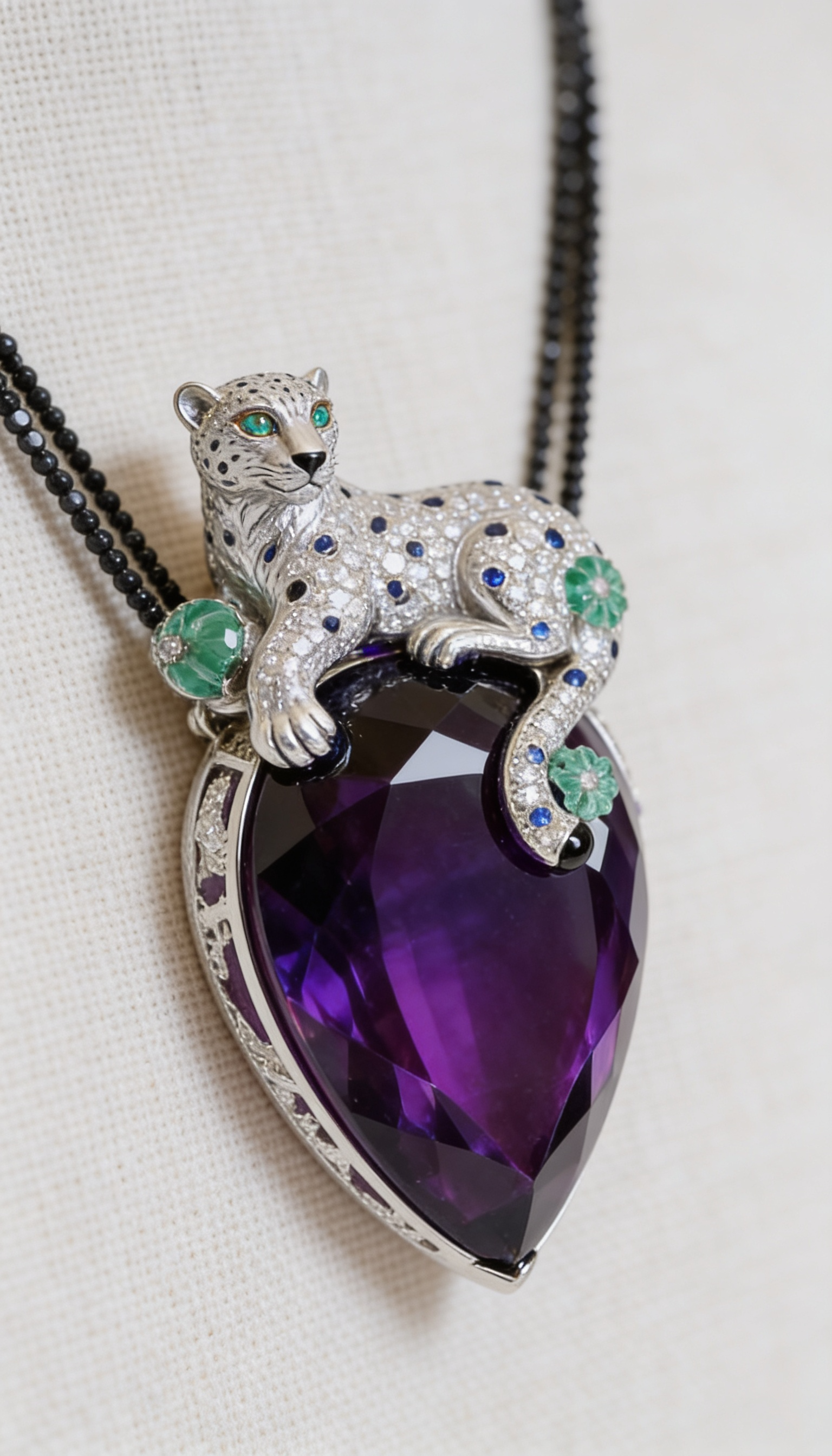 Amethyst Leopard Necklace