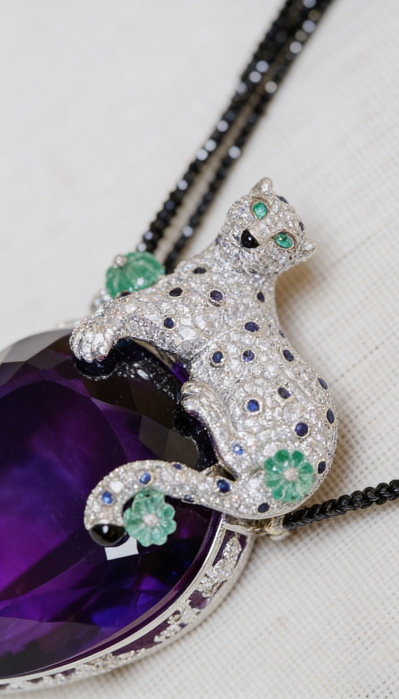 Amethyst Leopard Necklace