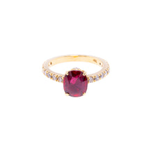 Ruby with Diamond Pave Ring