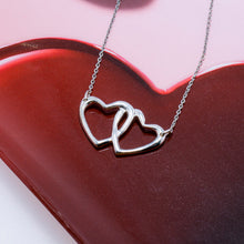 Silver 2 Hearts Necklace