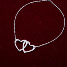 Silver 2 Hearts Necklace