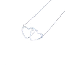 Silver 2 Hearts Necklace