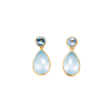 Aquamarine Bezel Earrings