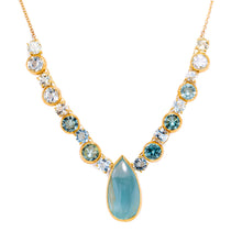 Aquamarine Bezel Necklace