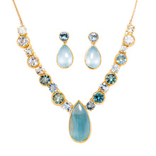 Aquamarine Bezel Necklace