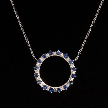 Sapphire Cage Necklace