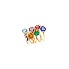 Multi Gem Pop of Color Stackable Rings