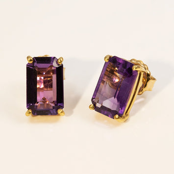 Amethyst Cage Studs