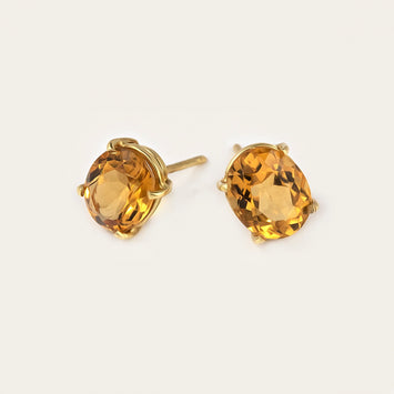 Citrine Cage Set Studs