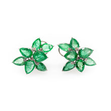 Emerald Flower Earrings