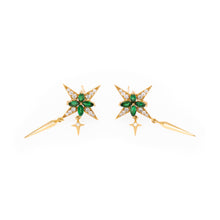 Emerald Star Earrings